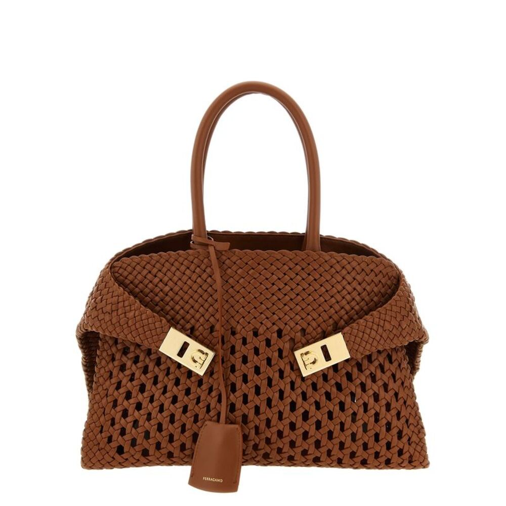 Ferragamo Brown Calfskin Women's Handbag
